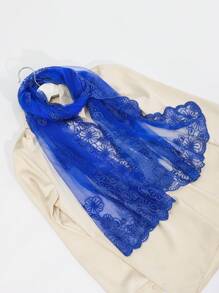 1件装女士多色花卉刺绣手工蕾丝围巾，时尚甜美，适合春夏秋季，可作披肩、头饰或配饰，情人节礼物之选。 - 彩色 - 查看 14