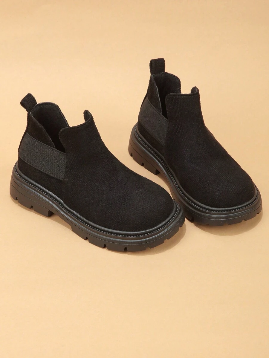 一双经典、时尚、可爱的中性单腿儿童靴，轻便、防滑韩国中筒靴，休闲时尚