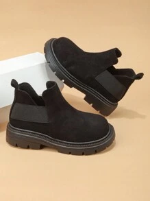 一双经典、时尚、可爱的中性单腿儿童靴，轻便、防滑韩国中筒靴，休闲时尚