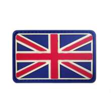 1 pieza Parche de la bandera estadounidense negra - Parche de  PVC, Parche de las banderas de Reino Unido, Italia, Francia