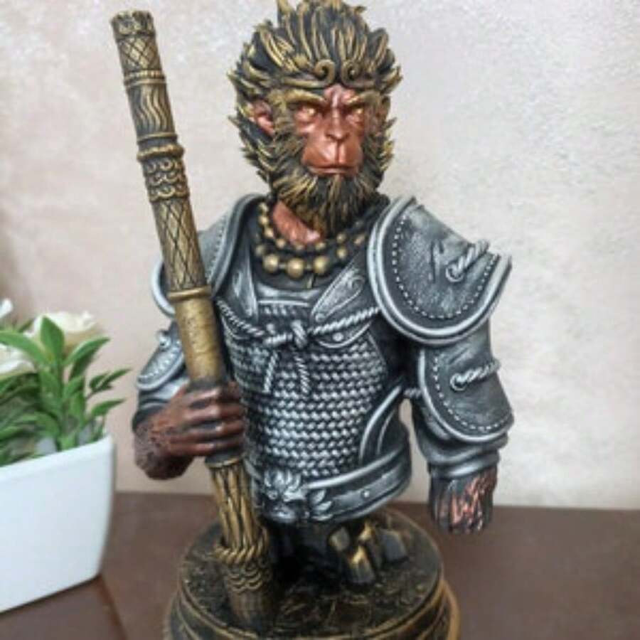 Monkey King Bust, Sun Wukong Figure, Black Myth Statue 16 Cm - 1 - Xem 1