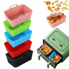 1pc Solid Color Air Fryer Silicone Pot Liner Air Fryer Kitchen Air Fryer Liners Air Fryer Paper Airfryer Air Frier