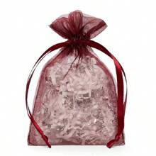 50PCS/Pack, 25 Colors, 7 Sizes, Premium Quality Sheer Organza Mesh Nylon Drawstring Bag, Jewelry Packaging Pouch, Gift Bag, Soap Bag, Wedding Favor Pouch, Candy Bag, Storage Bag, Fruit Protect Bag, Suitable For Christmas, Wedding, Party And Holiday,Christmas Valentine Day - Multicolor - View 18