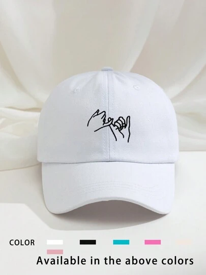 1pc Embroidered Handmade Baseball Cap, Breathable Adjustable Golf Sun Hat, Suitable For Outdoor, Golf, Summer, Fashionable Curved Brim Sun Hat For Men And Women, Y2K Couple Sun Hat