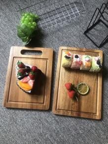 1 Stück Schneidebrett aus Rosenholz, ideal zum Hacken von Gemüse, Obst und Fleisch, bevorzugtes Holz-Schneidebrett für die Heimküche