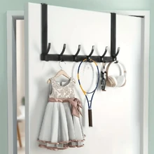 Modern Black Aluminum Wall Mounted Hook For Bathroom Accessories, Suitable For Towels, Coats And Clothes