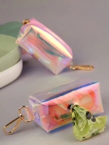 1 件装宠物便便袋，全息彩色反光狗粪袋，适合散步，便便铲袋 - 彩色 - 查看 6