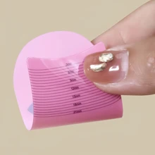 10/20 piezas Regla para medir la longitud de las extensiones de pestañas, medición de longitud de pestañas, herramientas para extensiones de pestañas - Rosa - Ver 3