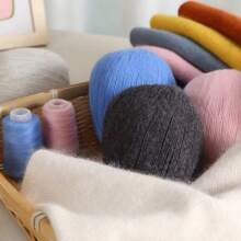 50g 球 95% 羊绒 5% 醋酸纤维手工编织和钩编羊绒混纺纱线、围巾、帽子、毛衣、毛衣、手套、DIY 工艺品、超柔软保暖中厚羊毛线