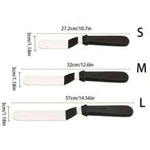 1入組奶油蛋糕鍋鏟,蛋糕刮刀 - 黑色 - 查看 12