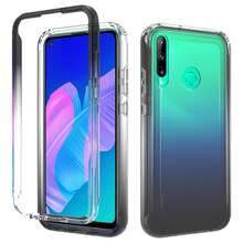 Funda para teléfono compatible con Huawei Y6 Y7 Y9 P30, Xiaom Note 10/10S 11/11S 12 Note 13 Pro 5G 360° 2 en 1 Bicolor Protector Difuminado Transparente Uso Rudo - Blanco y Negro - Ver 1