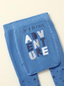 5 件装女婴时尚紧身针织打底裤，温暖柔软的秋冬季紧身裤 - 彩色 - 查看 6