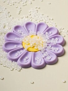 1/6pcs Flower Design  Coaster Mini Coaster,Silicone Portable Durable Cute Cup Mat ,Kitchen Table Heat-Resistant Coasters And Thick Insulation Pads,5 Colors Flower Design Anti-Slip Silicone Coaster  Set For Home Decor Tabletop Protection Suitable For Kinds Of Cups, 3.74 Inches , Creative  Cup Coaster For Dining Table