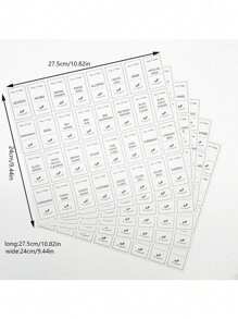 192pcs Kitchen Food Label Set Glass Jar Label Spice Bottle Classification Sticker White Label Sticker