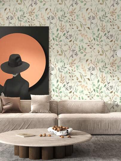 SUPSTICKER Roll Of Tropical Botanical Leaf Pattern Home Wallpaper, Self Adhesive Waterproof Wear Resistant Peel Stick Removable, Can Be Living Room Bedroom ative Wand Remodeling Beautification Renovation Stickers Panels, Paper, Wallpapers, ation Items Refresh Your Home, Festival Birthday Graduation view 5