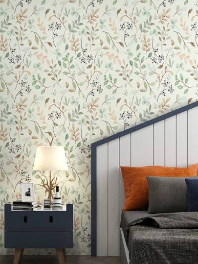 SUPSTICKER Roll Of Tropical Botanical Leaf Pattern Home Wallpaper, Self Adhesive Waterproof Wear Resistant Peel Stick Removable, Can Be Living Room Bedroom ative Wand Remodeling Beautification Renovation Stickers Panels, Paper, Wallpapers, ation Items Refresh Your Home, Festival Birthday Graduation view 6