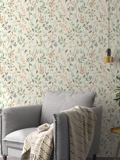 SUPSTICKER Roll Of Tropical Botanical Leaf Pattern Home Wallpaper, Self Adhesive Waterproof Wear Resistant Peel Stick Removable, Can Be Living Room Bedroom ative Wand Remodeling Beautification Renovation Stickers Panels, Paper, Wallpapers, ation Items Refresh Your Home, Festival Birthday Graduation view 3
