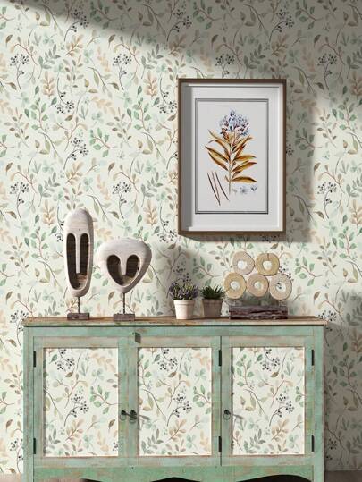 SUPSTICKER Roll Of Tropical Botanical Leaf Pattern Home Wallpaper, Self Adhesive Waterproof Wear Resistant Peel Stick Removable, Can Be Living Room Bedroom ative Wand Remodeling Beautification Renovation Stickers Panels, Paper, Wallpapers, ation Items Refresh Your Home, Festival Birthday Graduation