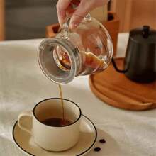 1PC Range Server Clear Range Server Clear Glass Coffee Server For Drip Coffee Maker, Standard Glass Coffee Carafe, Coffee Pot With Lid, Clear, 01 360ml(12oz) Pour Over Coffee Maker Back To School