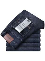 Pantaloni de denim stretch pentru bărbați, slim fit, business casual