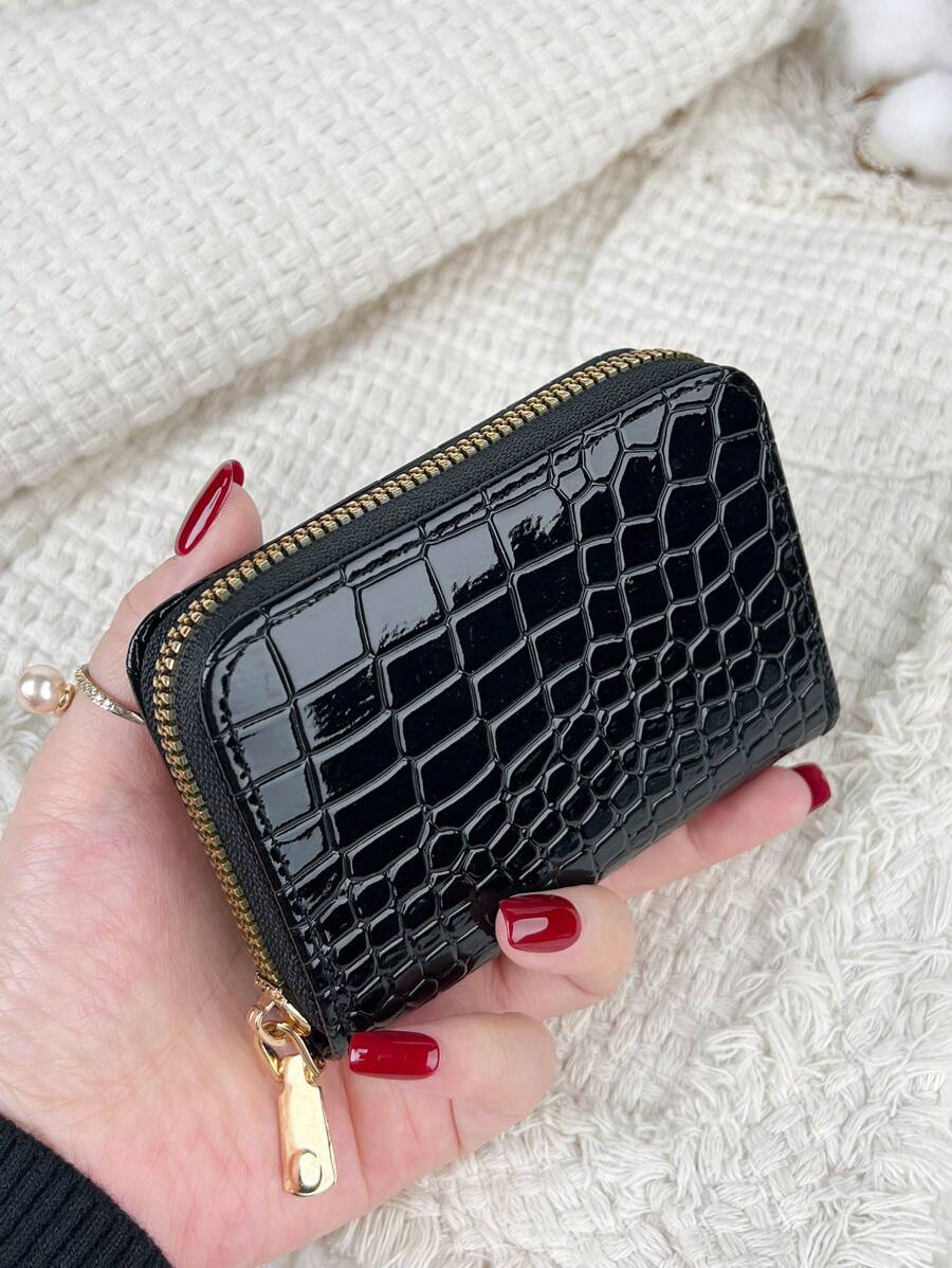 Glossy Bamboo Joint Pattern Multi- Pu Leather S Gifts For Card Holder Wallet Business Card Holder Credit Card Holder Women For Women Wallet Mini Wallet Purse Wallet Card Wallet