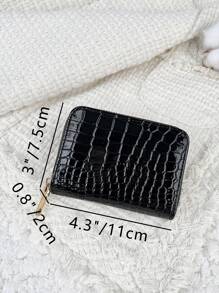 Glossy Bamboo Joint Pattern Multi- Pu Leather S Gifts For Card Holder Wallet Business Card Holder Credit Card Holder Women For Women Wallet Mini Wallet Purse Wallet Card Wallet