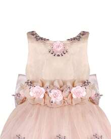 Maylin Romina Girl's Long Party Dress - 淺粉色 - 查看 3