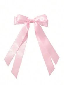 1pc Kids Princess Double Layer Ribbon Bow Hair Clip - 1pcs - View 7