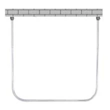 Futchoy U Forma Asta Doccia Senza Foratura Doccia Tenda Asta Vasca Arco Bar Acciaio Inox - Argento - Visualizzare 7