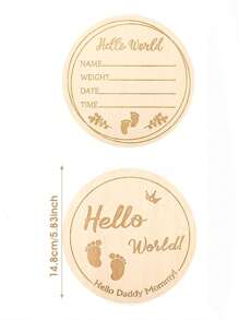 1 件定制婴儿姓名和出生信息木牌，新生儿出生公告板婴儿送礼会家庭装饰礼物冬季除夕礼物返校冬季礼物创意男孩女孩情人节 - 彩色 - 查看 6