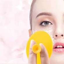 Silicone Cleansing Brush With Suction Cup, Handheld Exfoliating Facial Brush Pad, Deep Cleansing And Skincare Tool For Men And Women, Gentle Exfoliation, Massage