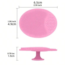 Silicone Cleansing Brush With Suction Cup, Handheld Exfoliating Facial Brush Pad, Deep Cleansing And Skincare Tool For Men And Women, Gentle Exfoliation, Massage