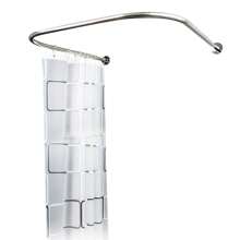 Futchoy U Forma Asta Doccia Senza Foratura Doccia Tenda Asta Vasca Arco Bar Acciaio Inox - Argento - Visualizzare 6