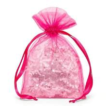 50 piezas/paquete, 25 colores, 7 tamaños, Bolsas de organza de malla de nailon transparente con cordón de alta calidad, bolsas para empaquetar joyas, bolsas de regalo, bolsas para jabón, bolsas para obsequios de boda, bolsas para caramelos, bolsas de almacenamiento, bolsas protectoras para frutas, adecuadas para Navidad, boda, fiesta y vacaciones, Día de San Valentín