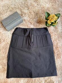 Women's Lipo Power Skirt With Shaping Belt - màu đen - Xem 3