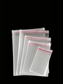 200 chiếc túi OPP trong suốt tự dính, túi đựng quà tặng nhiều kích cỡ, túi đựng đồ dùng hàng ngày, Giáng sinh - Trong sáng - Xem 2