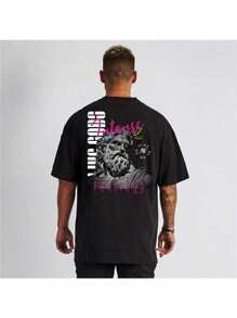 Men T-Shirts - 黑色 - 查看 1