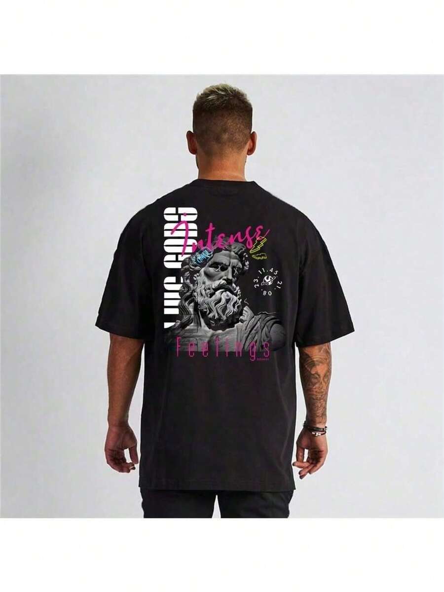 Men T-Shirts - 黑色 - 查看 1