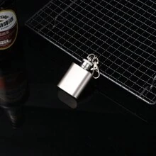 1 pieza Petaca de acero inoxidable, Botella de licor portátil mini, Dispensador de bebidas, Opciones de 1 oz/2 oz/3 oz/4 oz/5 oz/6 oz/7 oz/8 oz/9 oz/10 oz, Para almacenar y transportar bebidas espirituosas, vino y otras bebidas, Para exteriores, camping, regalo para padres