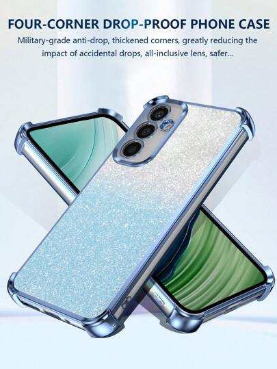 4-Corner Anti-Fall Electroplated Phone Case Suit Compatible With Apple Compatible With IPhone 11/12/13/14/15 Pro Max, Compatible With Samsung Galaxy S22/S23/S24+, Compatible With OPPO, Compatible With VIVO Compatible With Redmi 13c+, Compatible With Moto G Compatible With Redmi Note 13c/12/11 Pro, Enjoy 20/30/40/50/60/70, Compatible With HONOR 90/80/70/60/50, X9/X8/X7/X6/X5 - Anti-Fall Electroplated Phone Case Set,International Version, Not The Domestic Version,