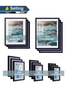 Marcos elegantes de pared en varios colores para fotos de tamaños 4x6, 5x7, 8x10, 11x14, 12x16, ideales para la decoración del hogar, para estrellas/luna