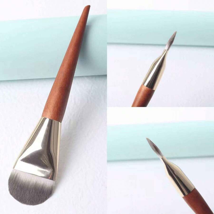 TongueShaped Foundation Brush, Wide & UltraThin, Seamless Powder