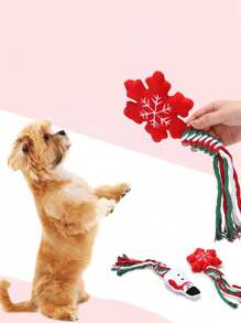 Serie navideña Regalos para amantes de gatos/perros y suministros para mascotas de mamá de perro/gato. Muñeco de peluche masticable con diseño de cachorro de dibujos animados, duradero y resistente para mordisquear, para uso exclusivo de amantes de gatos/perros y mamás de perros/gatos.