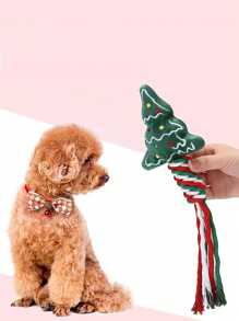 Serie navideña Regalos para amantes de gatos/perros y suministros para mascotas de mamá de perro/gato. Muñeco de peluche masticable con diseño de cachorro de dibujos animados, duradero y resistente para mordisquear, para uso exclusivo de amantes de gatos/perros y mamás de perros/gatos.