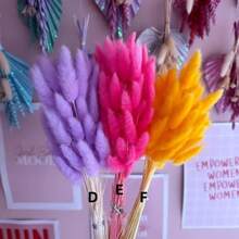 60 Stems Bohemian Style Artificial Flowers Bouquet - Natural Dried Bunny Tails & Pampas Grass, Dandelion Flowers - Home, Wedding, Office, Cafe Decoration - Valentine's And Mother's Day Gift Gifts Birthday Graduation,Fall Decor,Autumn - Multicolor - View 3