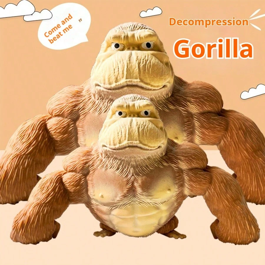 Đồ chơi bóp mới 2024 - Mô hình đồ chơi bóp chứa đầy cát Gorilla lớn, Đồ chơi giải tỏa căng thẳng, Quà tặng sinh nhật, Quà tặng Phục sinh, Quà tặng Giáng sinh, Quà tặng