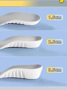 7cm Invisible Height Increasing Insoles For Men & Women, Comfortable For Sports Shoes - Grey - View 4