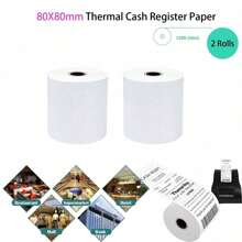 Thermal Paper Receipt Rolls Paper Fits All Credit Card Receipt Paper Thermal Receipt Paper Fits All Mini Thermal POS Printer - Multicolor - View 11