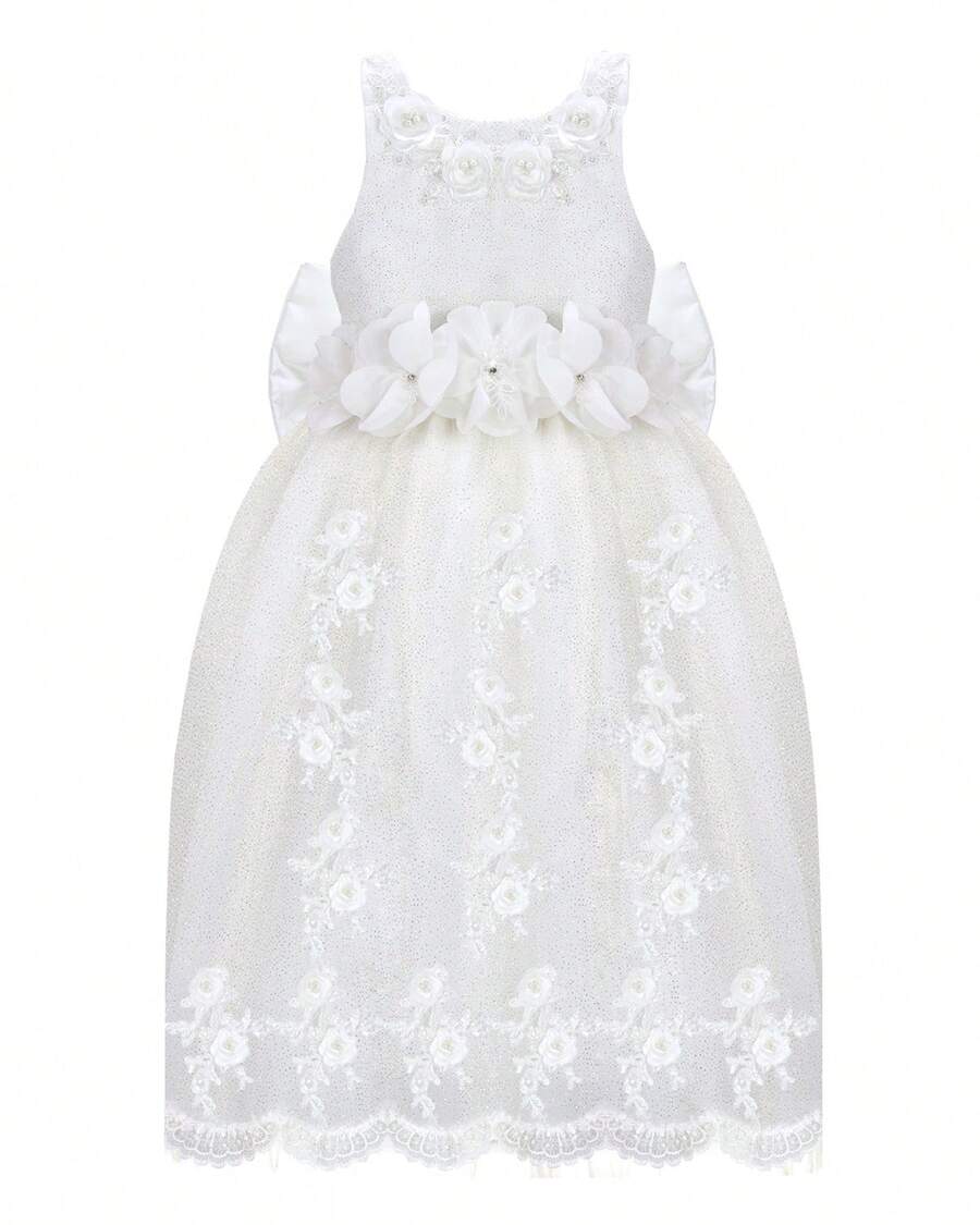 Maylin Romina Girl's Long Party Dress - 米色 - 查看 1
