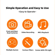 Upgrade Digital Camera, 1080P Digital Point And Shoot Camera With 8X Zoom,50MP Front Rear Dual Cameras Vlogging Camera ,Students Campus Selfie Camera - Multicolor - View 9